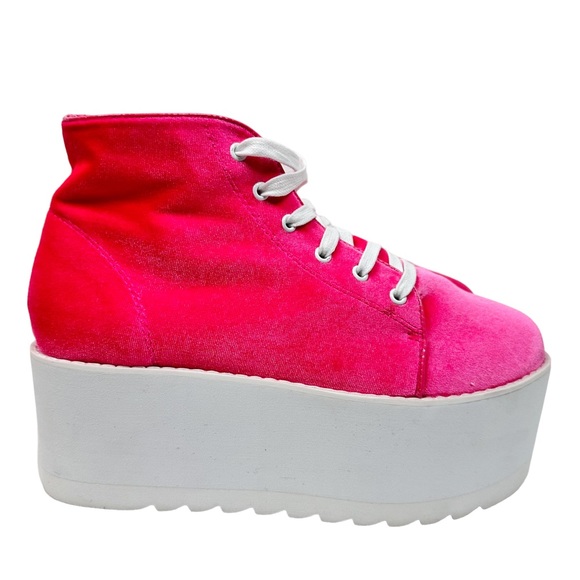 Privileged Batletta Platform Sneakers Velour SZ 10 Dolls Kills - Picture 4 of 12